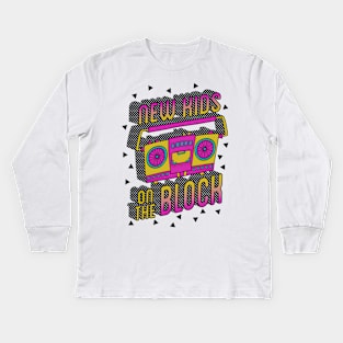 NKOTB RETRO 80S Kids Long Sleeve T-Shirt